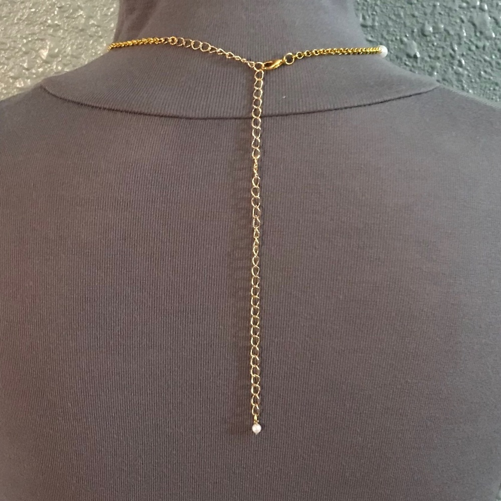 Lucrezia Borgia Gold Seahorse with Pearls Renaissance Necklace, Handmade Replica - Picture 11 of 15